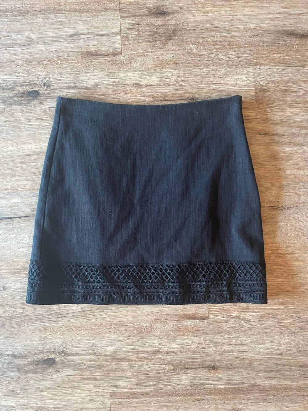 Loft A Line Black Skirt Size 8 Petite